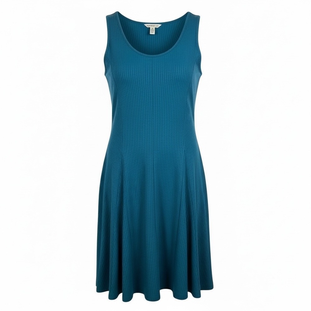 Toad & Co Daisy Rib dress athleisure stretch teal 90s hiking sz M‎